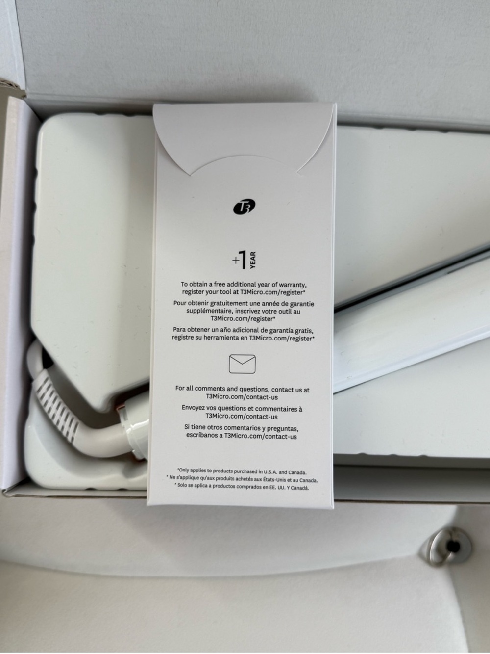 T3 White Hair Straightening Iron with Rose Gold Accent - Picture 4 of 6